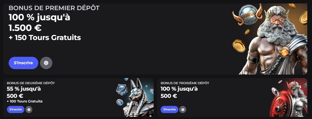 Bonus exclusifs et promotions en cours chez Winaura Casino