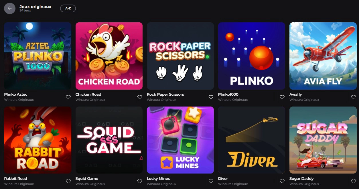 Jeux de casino en ligne originaux chez Winaura – expérience unique